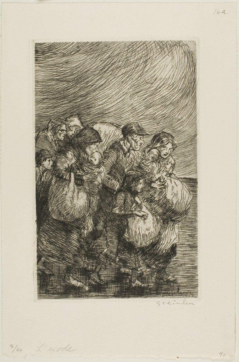 Personnes évacuées - Théophile Alexandre Pierre Steinlen
