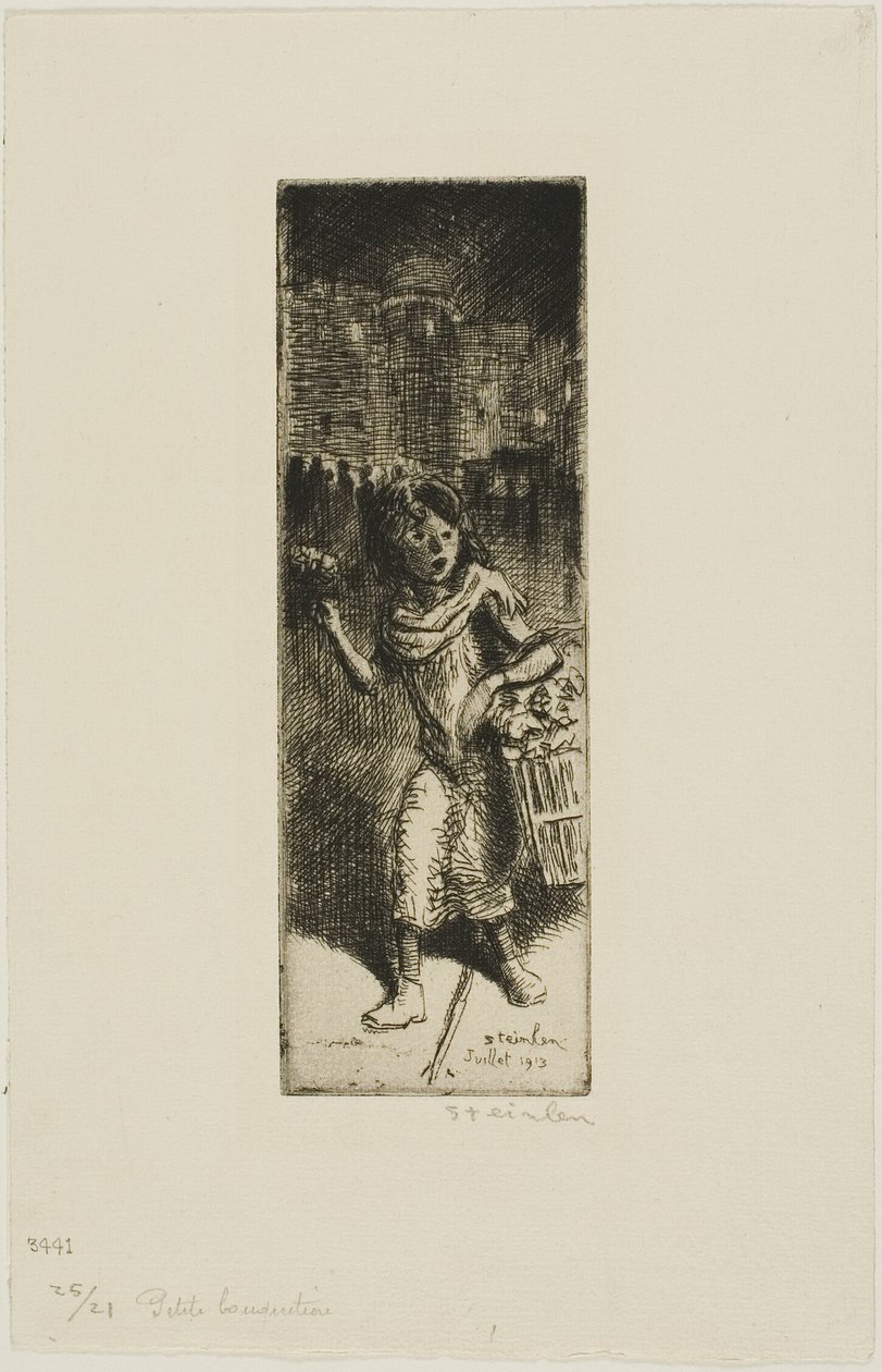Petite fille à la fleur - Théophile Alexandre Pierre Steinlen