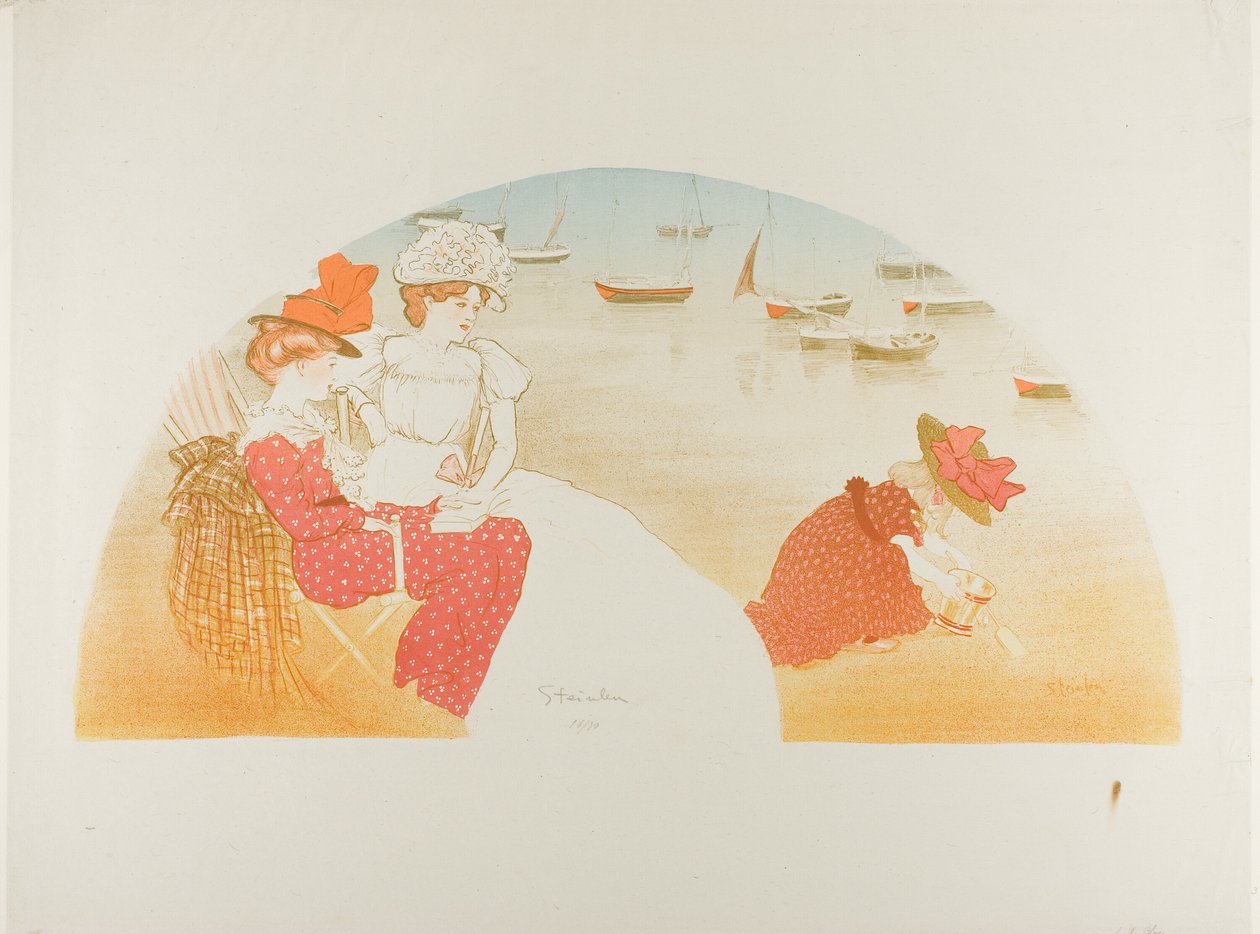 Sur la plage - Théophile Alexandre Pierre Steinlen