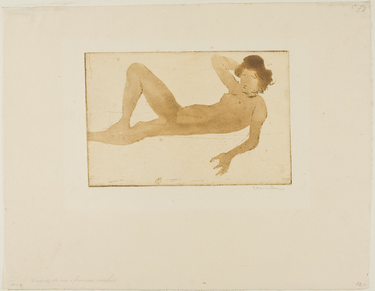 Femme couchée - Théophile Alexandre Pierre Steinlen
