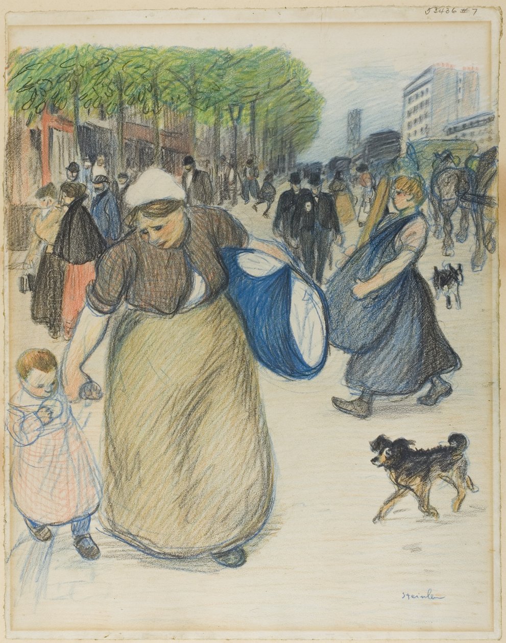 Scène de rue - Théophile Alexandre Pierre Steinlen
