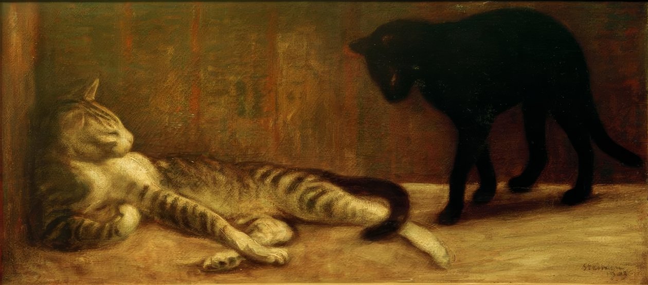 Chat et chatte - Théophile Alexandre Steinlen