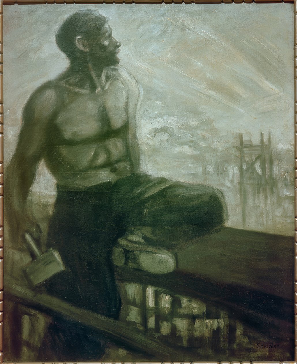 Le charpentier au-dessus du port - Théophile Alexandre Steinlen