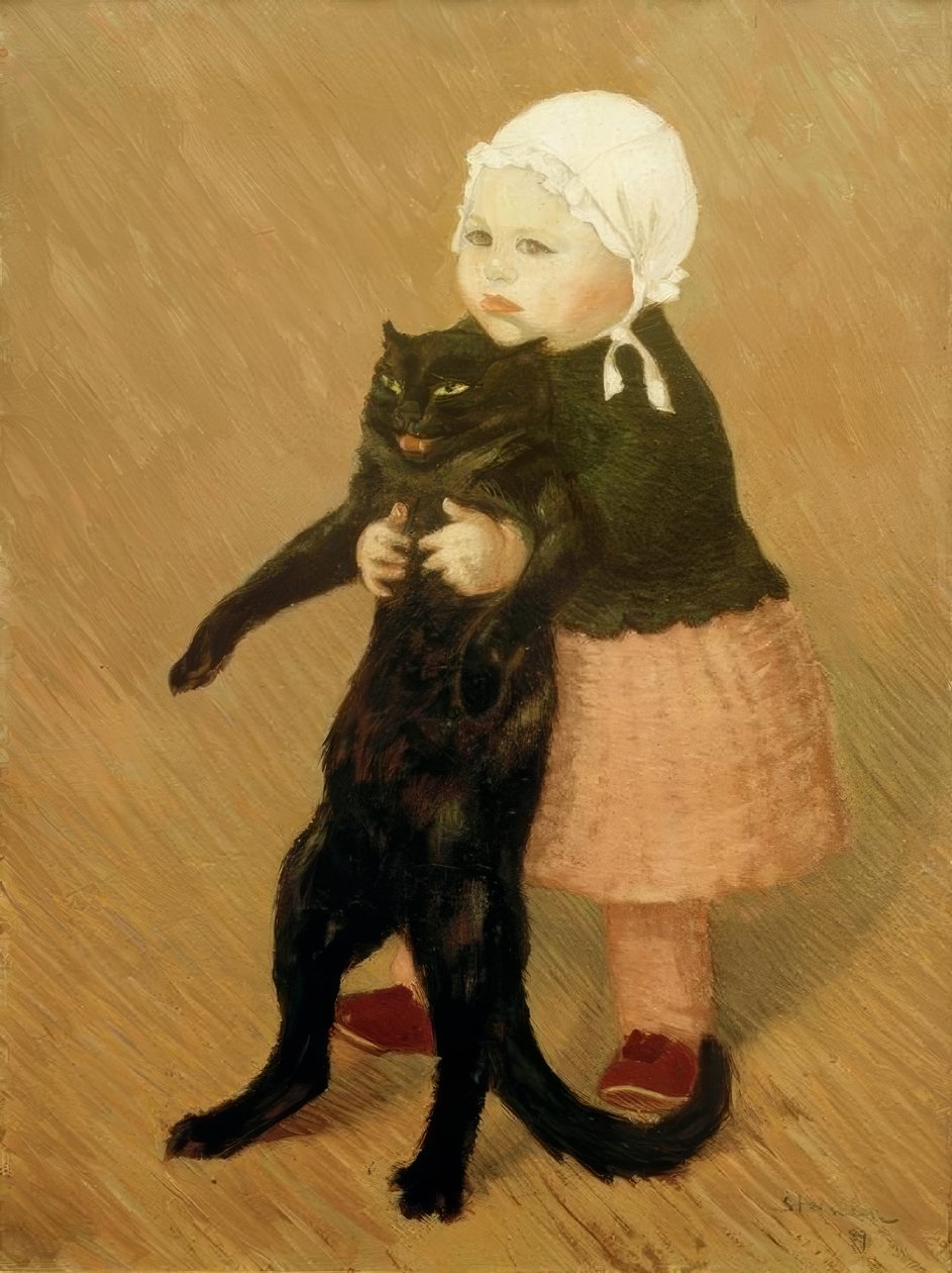 La fillette au chat - Théophile Alexandre Steinlen