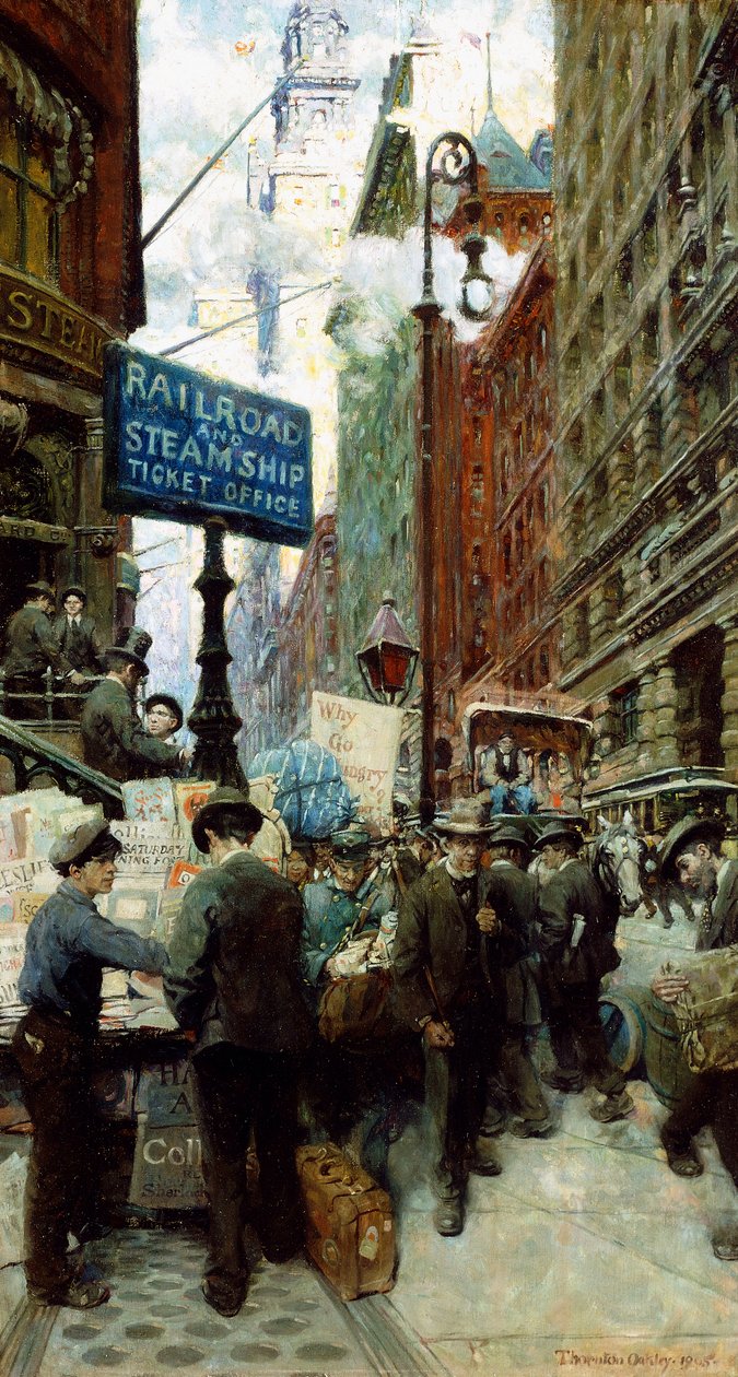 Vendeur de journaux à Broadway - Thornton Oakley