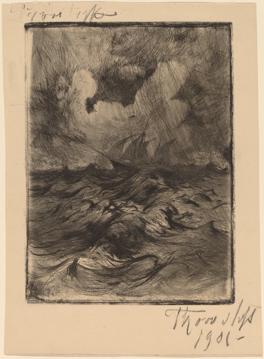 Tempête en mer - Thorvald Simeon Niss