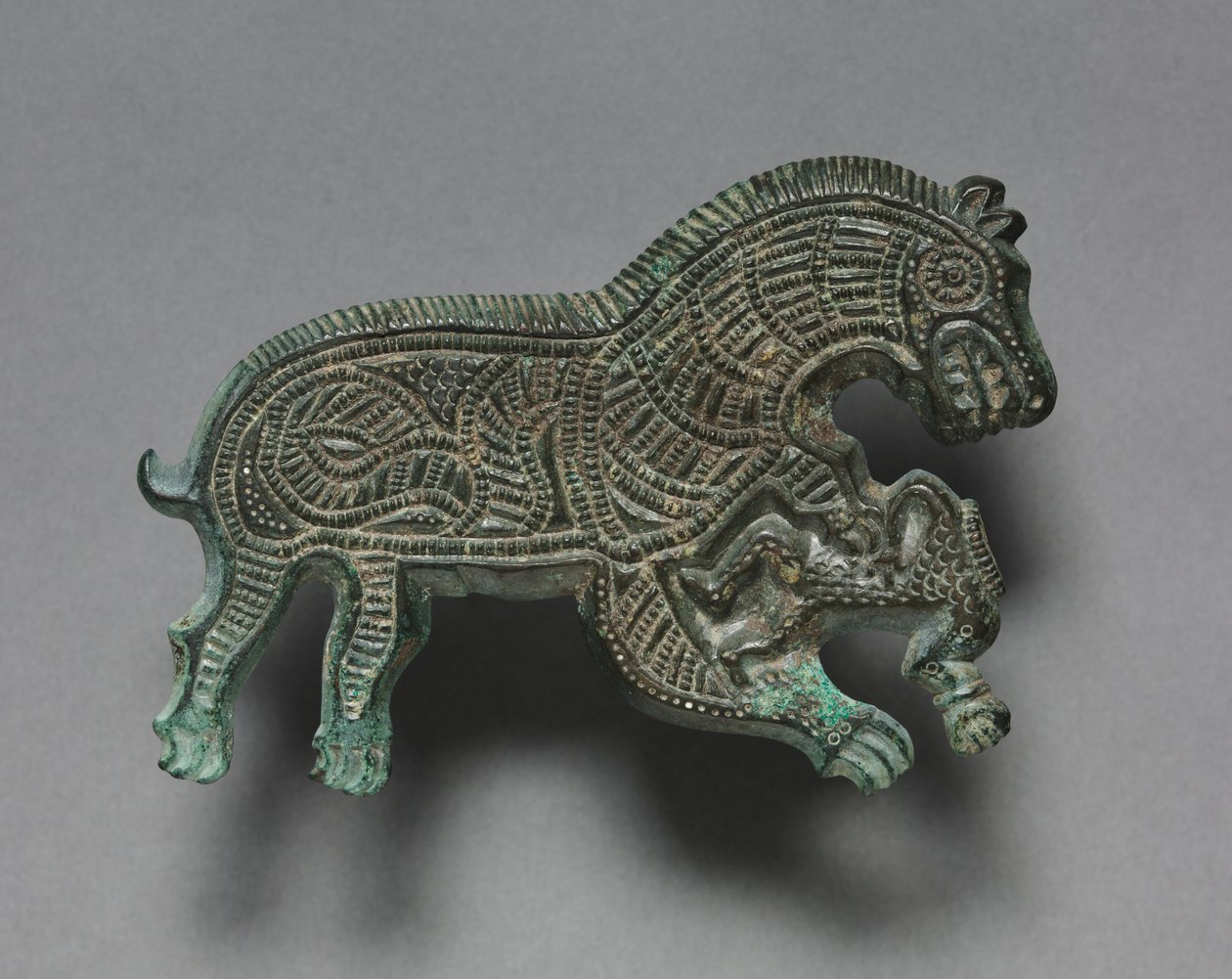 Loup attaquant un homme, 400-300 av. J.-C. - Thracian Thracian