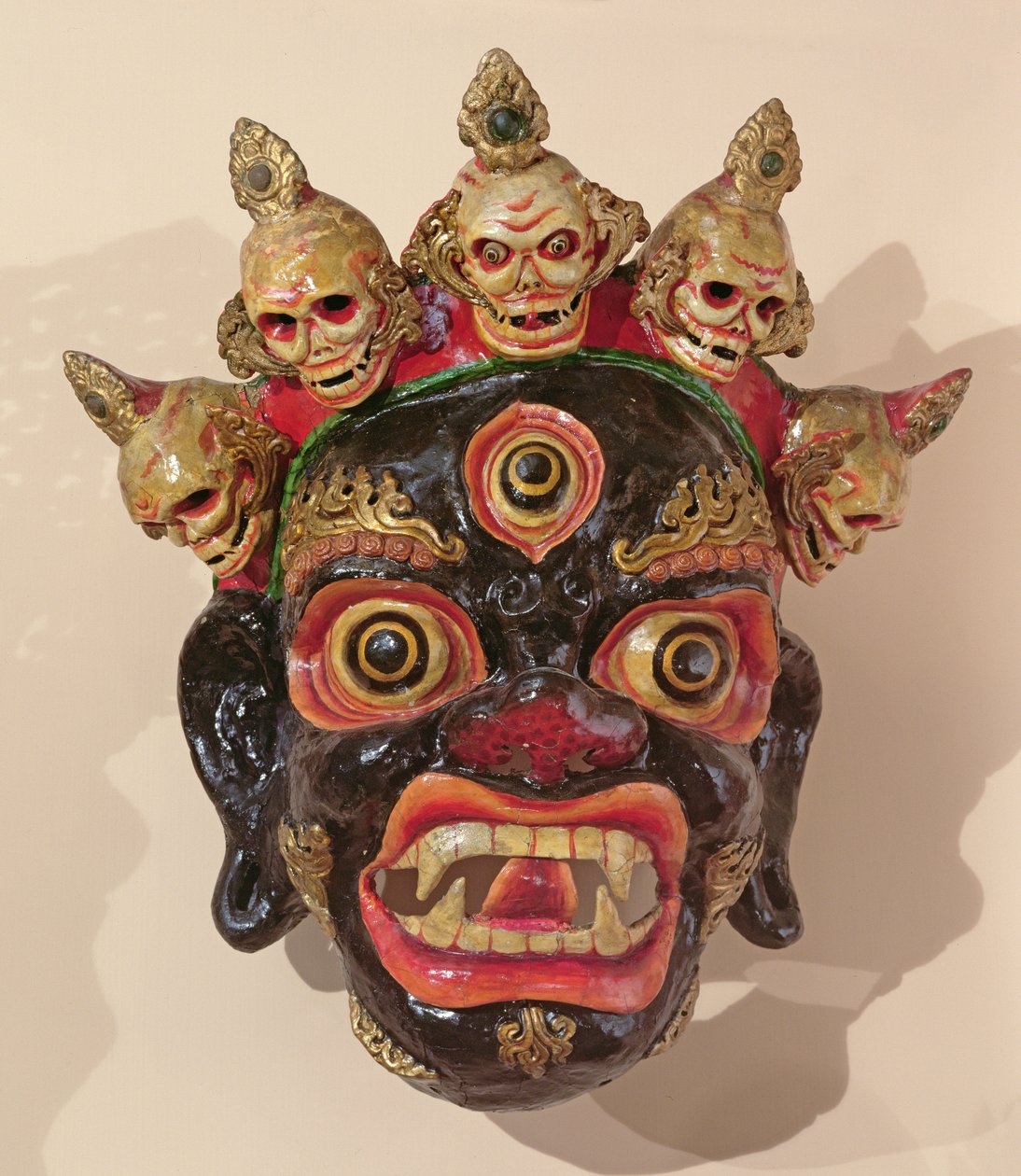 Masque de danse Mahakala - Tibetan School