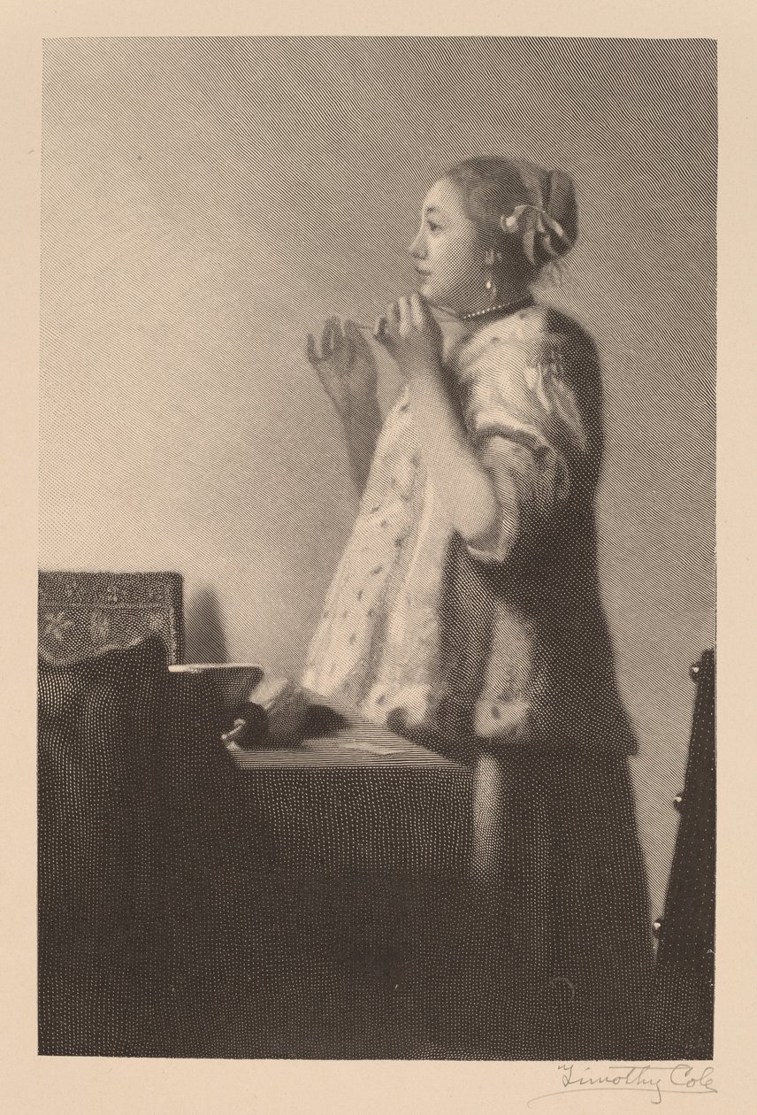 Le collier de perles - Timothy Cole after Johannes Vermeer