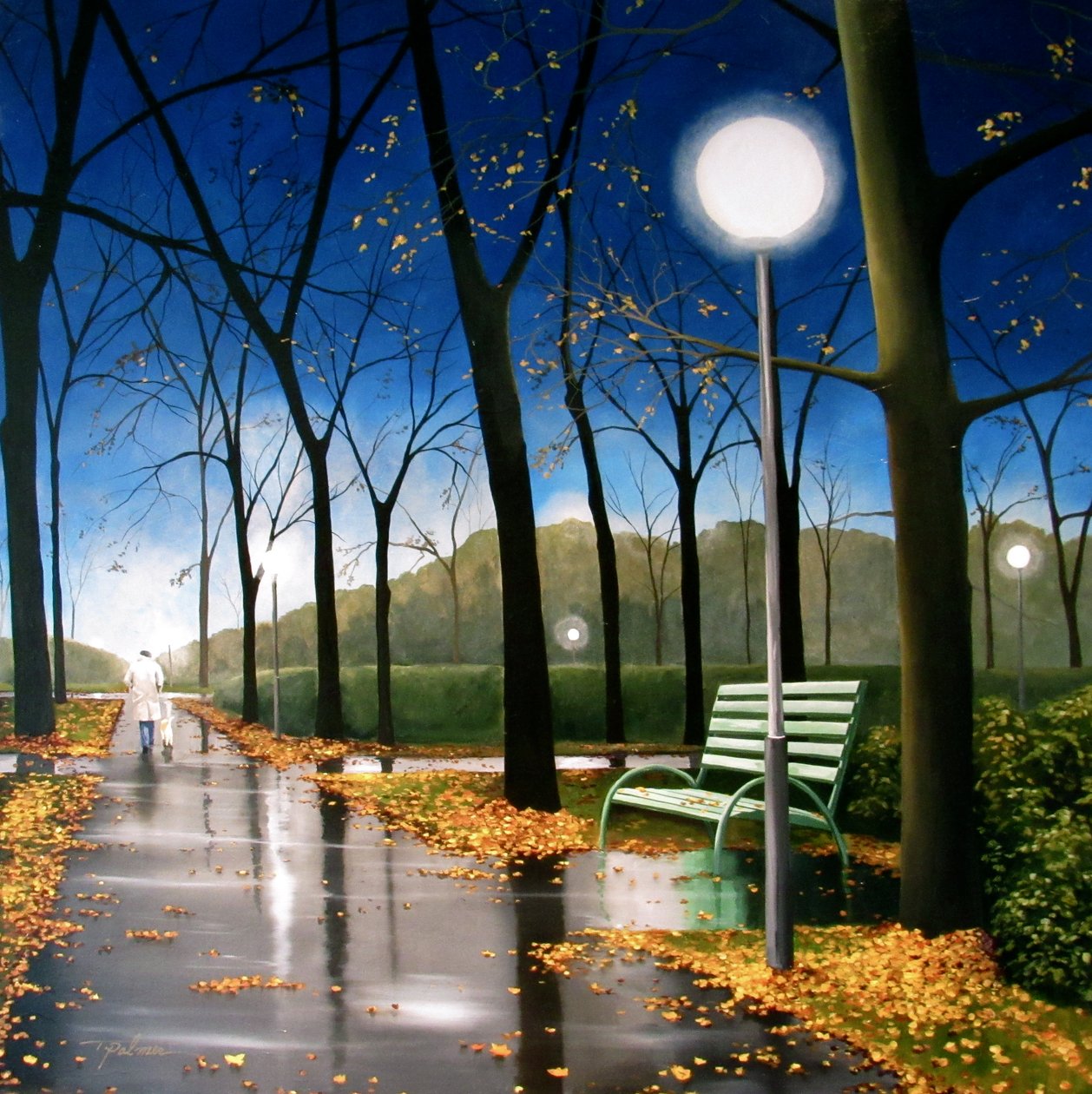 Promenade nocturne, 2016 (acrylique sur toile) - Tina Palmer
