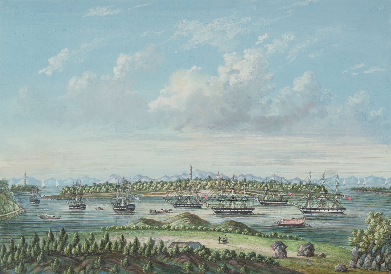 Vue de Whampoa, vers 1860 - Tinqua