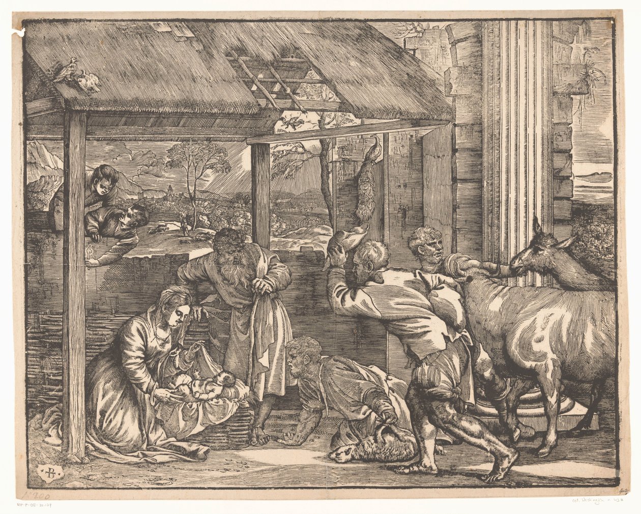 Adoration des bergers - Titiaan (attributed to)