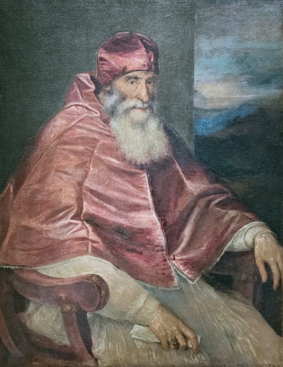 Portrait du pape Paul III - Titian (c.1488 1576)