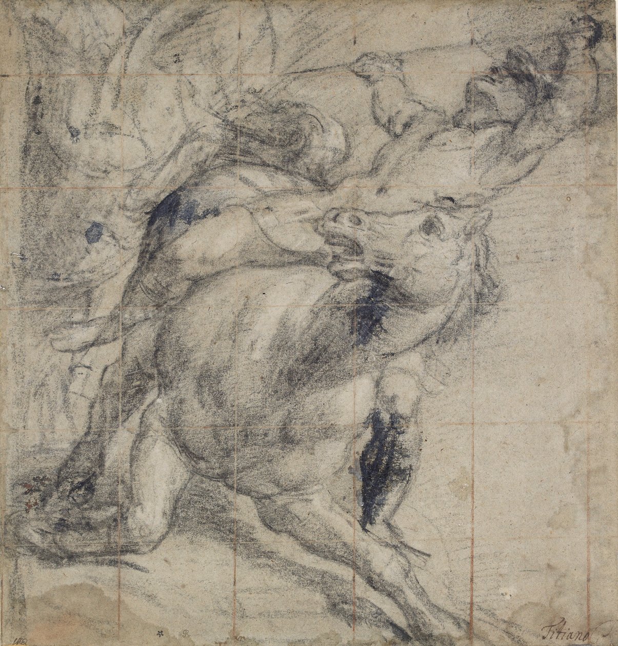 Cheval et Cavalier Tombant - Titian