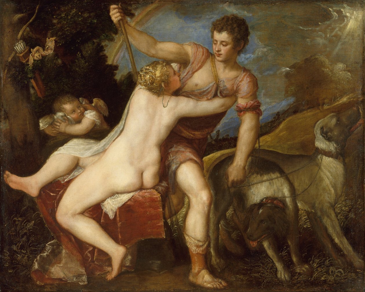 Vénus et Adonis, années 1550 - Tiziano Vecelli