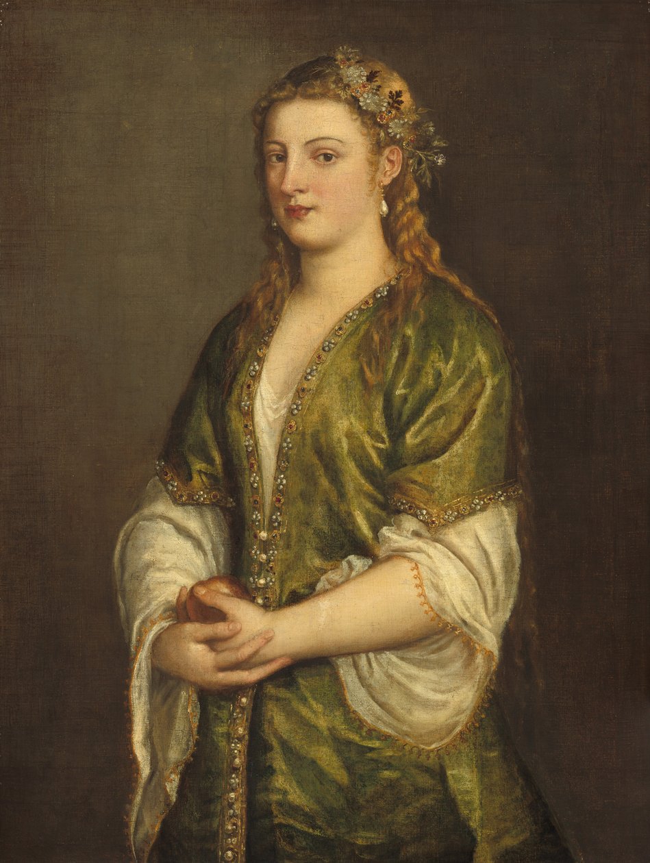 Femme tenant une pomme, vers 1550 - Titian