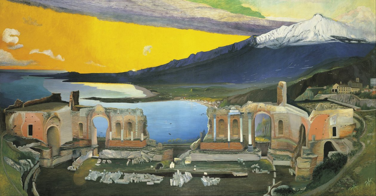 Ruines du théâtre grec de Taormina - Tivadar Kosztka Csontvary