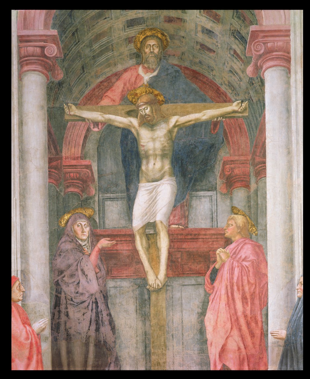 La Trinité, 1427-28 (post restauration) (détail) - Tommaso Masaccio