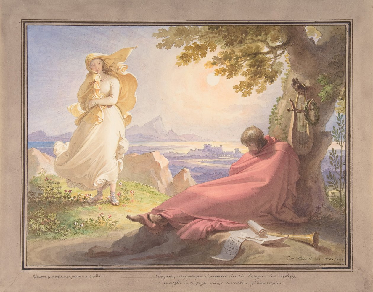 Tasso contemplant la beauté, 1823 - Tommaso Minardi