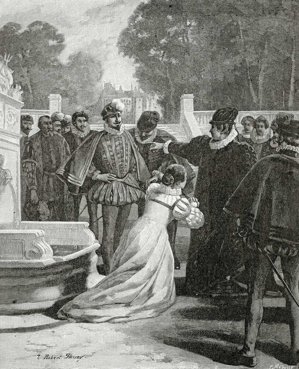 La Reine Élisabeth et le Comte de Leicester, XIXe siècle - Tony Robert Fleury