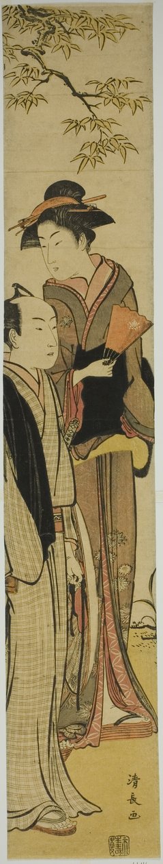 Couple sous un arbre - Torii Kiyonaga