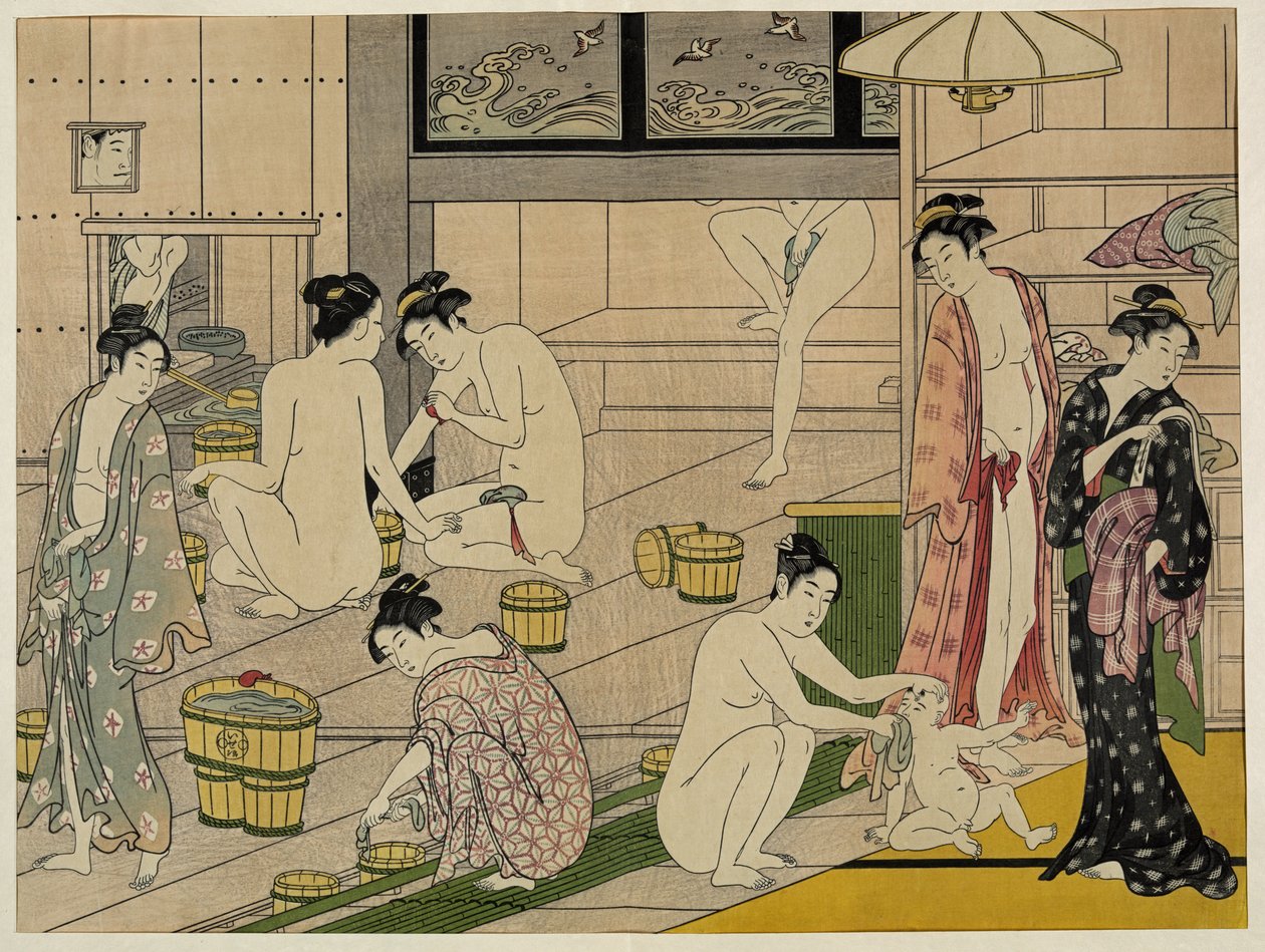 Femmes des bains de Kiyonaga - Torii Kiyonaga
