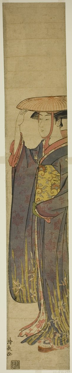 Jeune femme portant un chapeau - Torii Kiyonaga