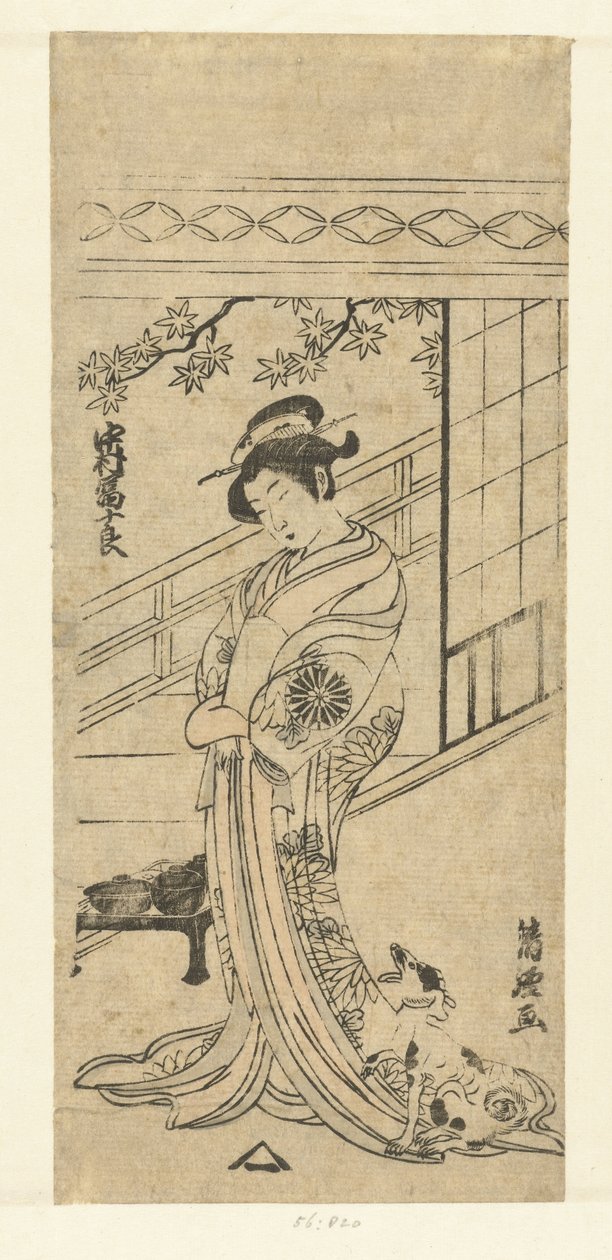 Nakamura Tomijuro dans un rôle féminin - Torii Kiyotsune