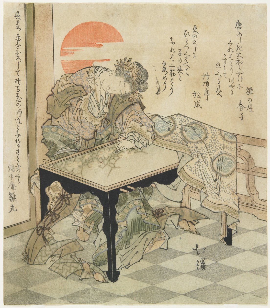 Princesse Chinoise à une Table de Broderie - Toyota Hokkei