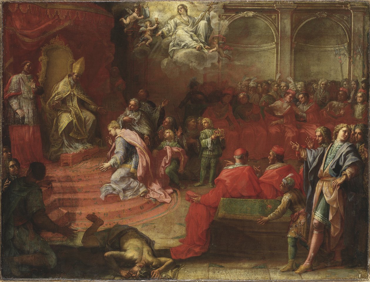 Alexandre VII et la reine Kristina, vers 1655 - TrevisaniFrancesco
