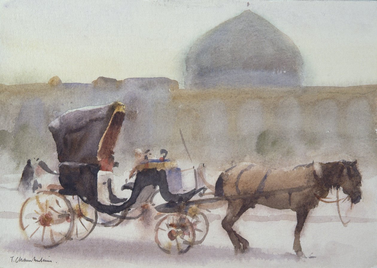 Cheval et calèche, place Naghshe Jahan, Ispahan - Trevor Chamberlain