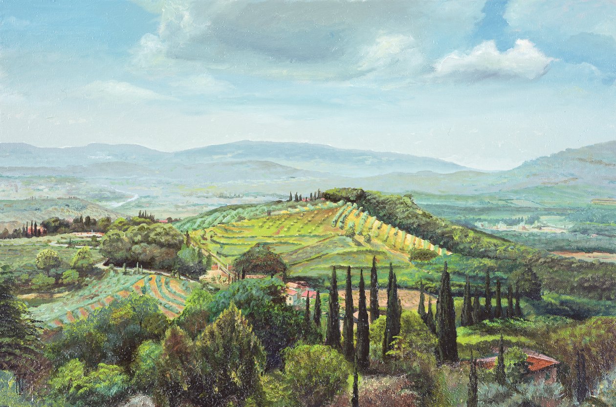 Collines ondulantes, Pistoia, Toscane - Trevor Neal