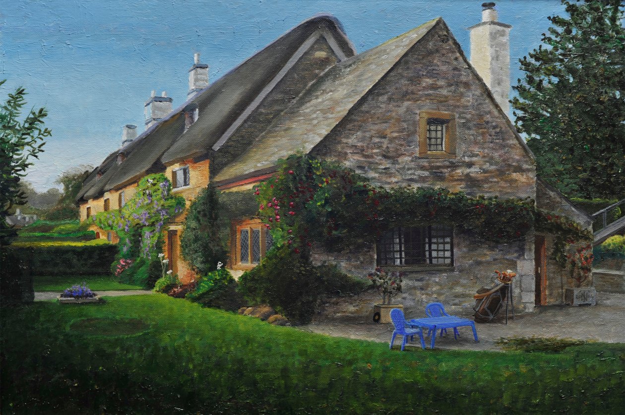 Cottage au toit de chaume, Great Tew, 2014 - Trevor Neal
