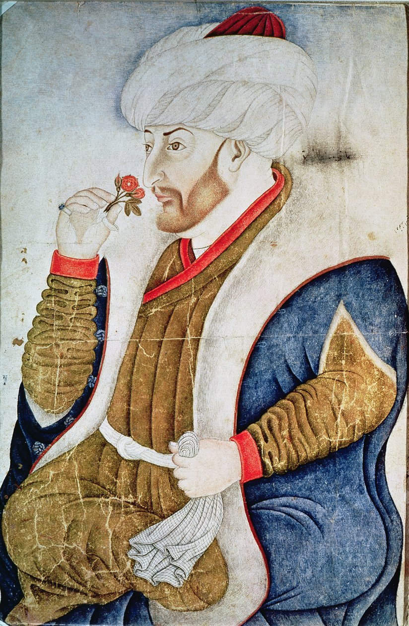 Portrait du Sultan Mehmet II (1432-81) - Turkish School