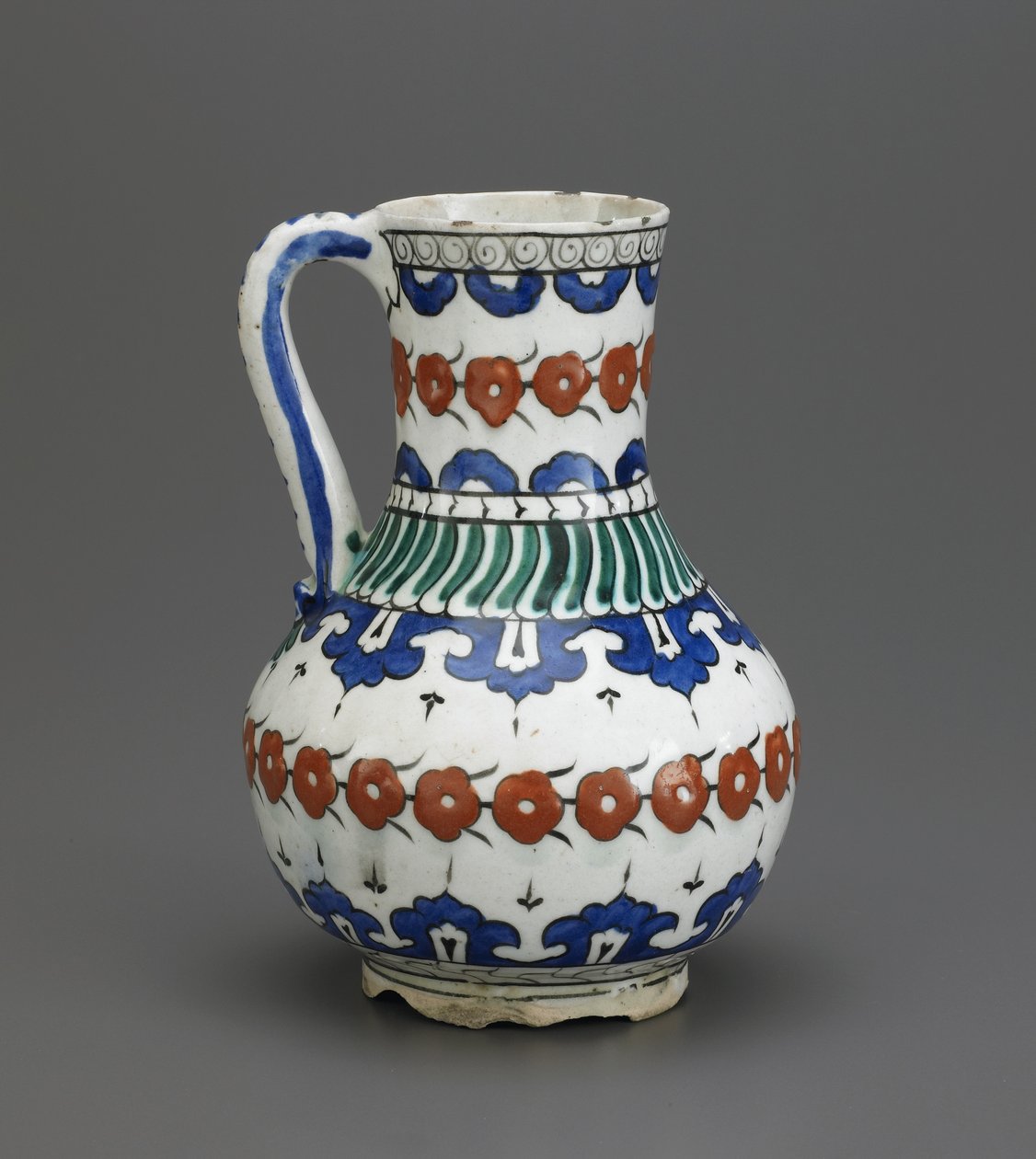 Cruche, Iznik, dynastie ottomane, 16e-17e siècle - Turkish School