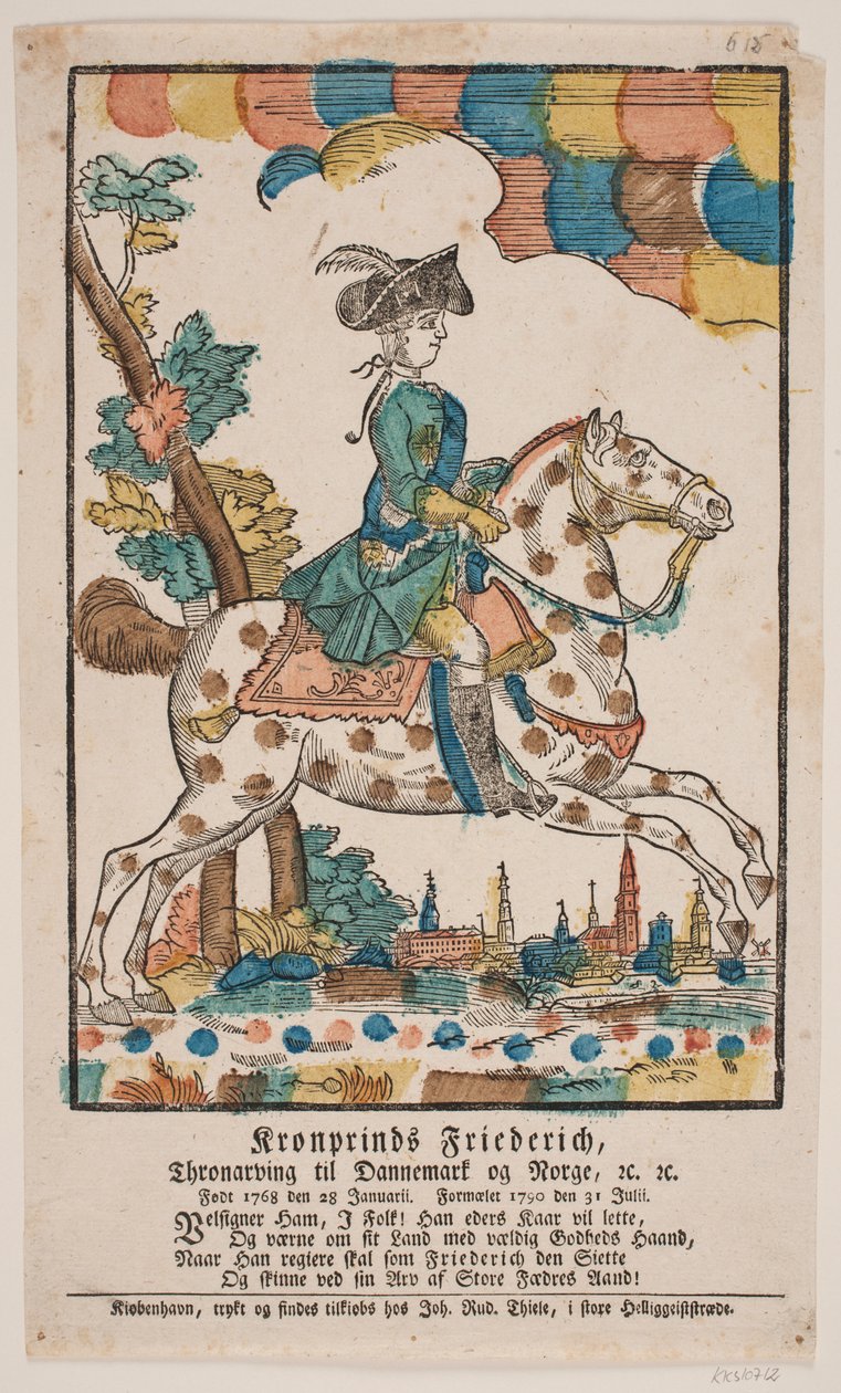 Prince héritier Frederik à cheval - Ubekendt