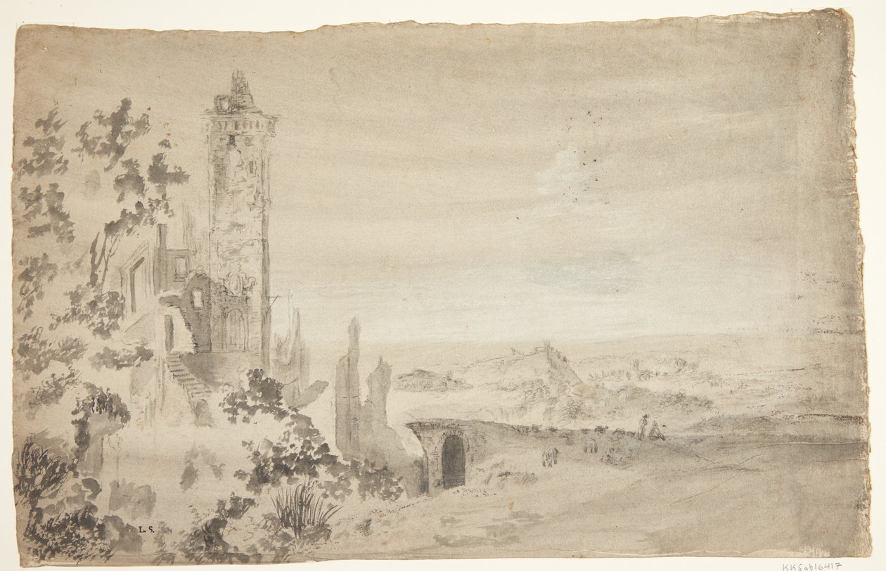 Paysage avec ruines - Ubekendt