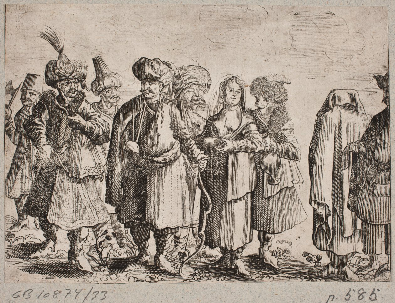 Hommes et femmes en costumes orientaux - Ubekendt