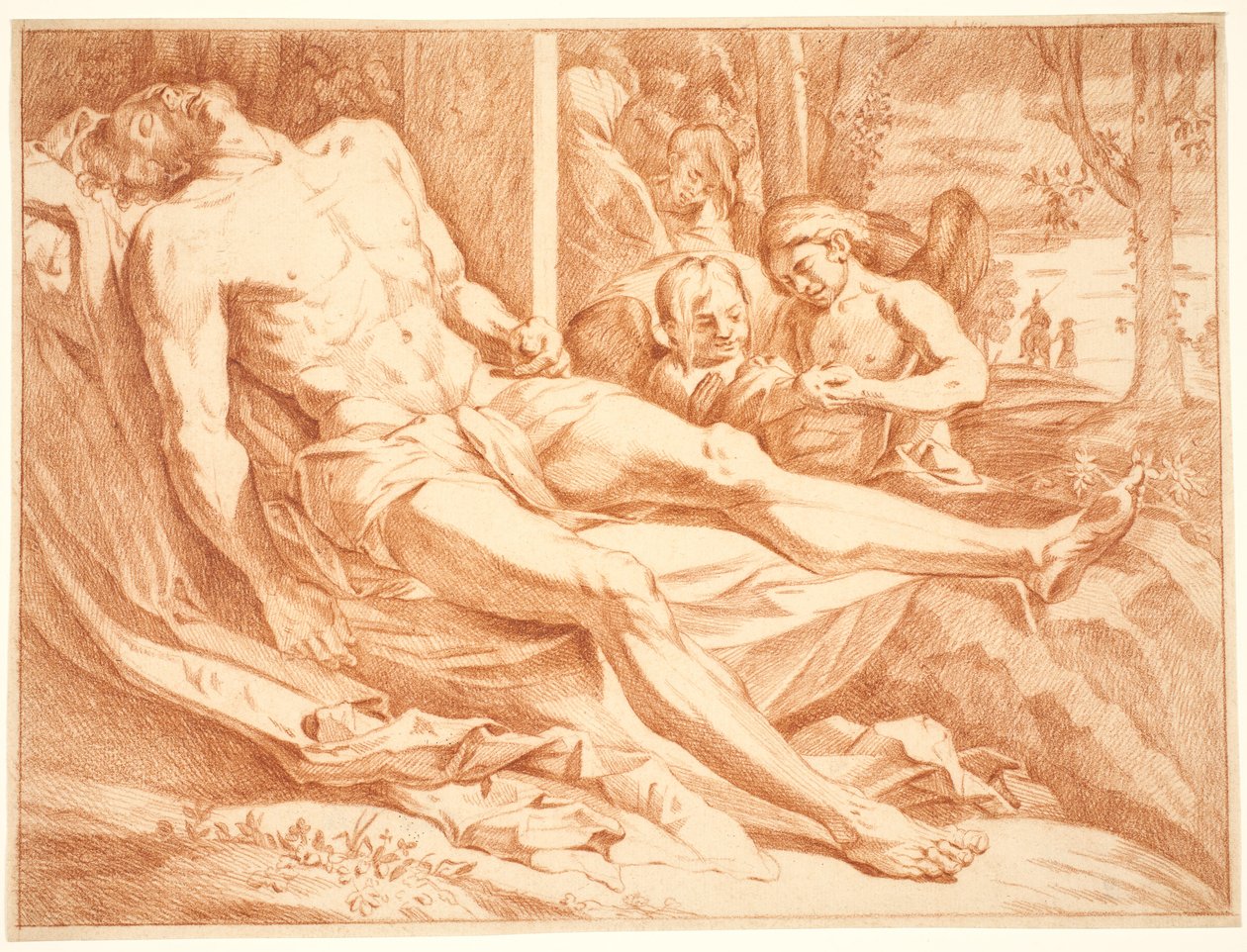 Le Christ mort pleuré par des anges - Ubekendt