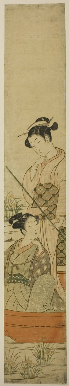 Jeune couple dans un bateau - Uchimasa