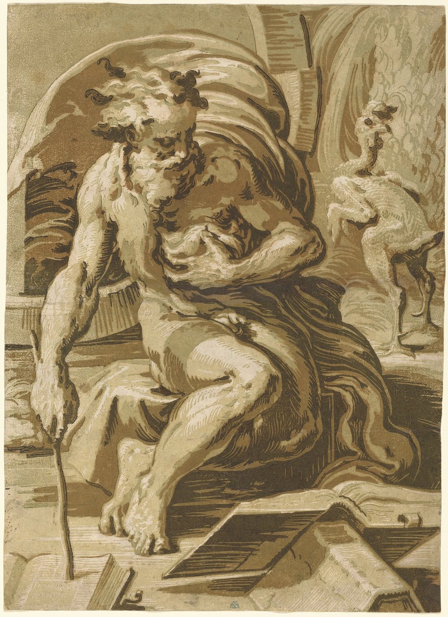 Diogène - Ugo da Carpi, after Parmigianino