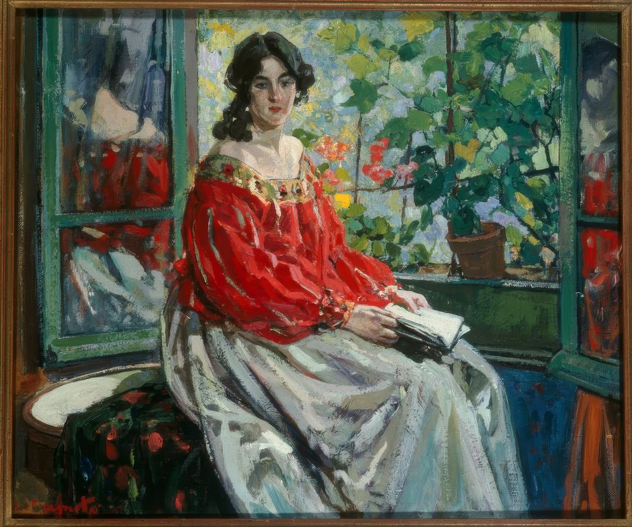 Dame avec un livre - Ulisse Caputo