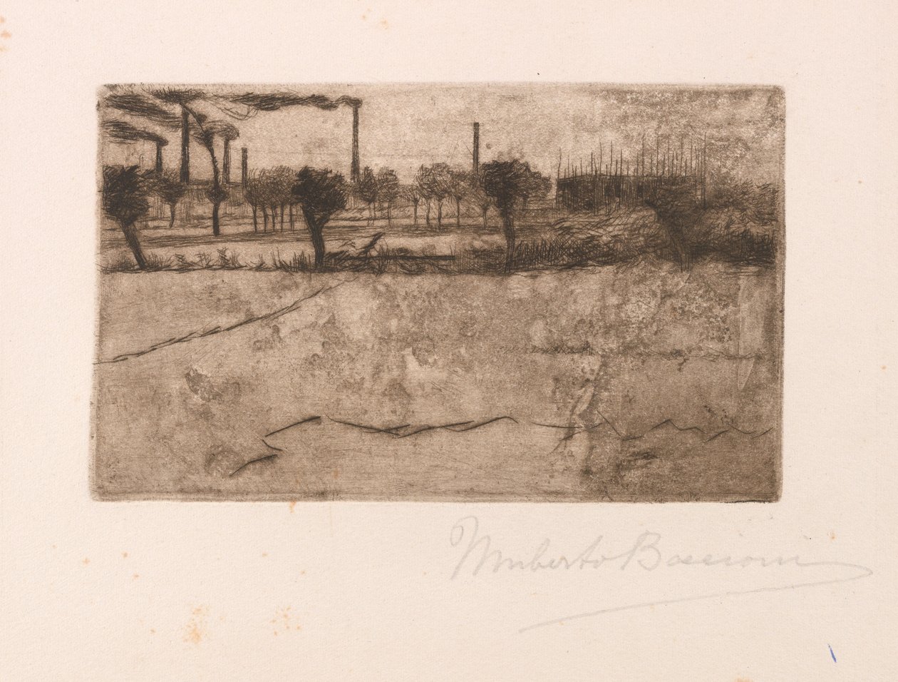 Paysage avec usines - Umberto Boccioni