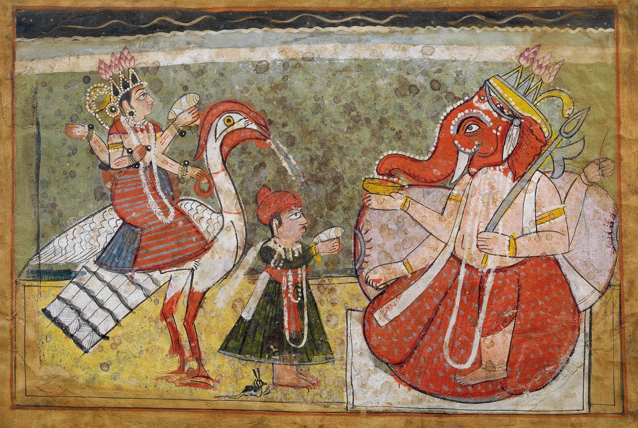 Inde, peinture miniature sur papier - Unbekannt Unbekannt