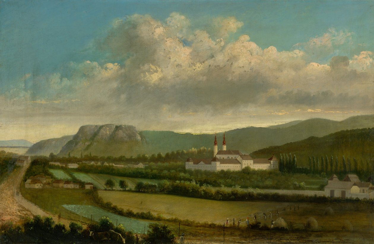 Vue de Jasov avec monastère au premier plan - Unbekannt Unbekannt