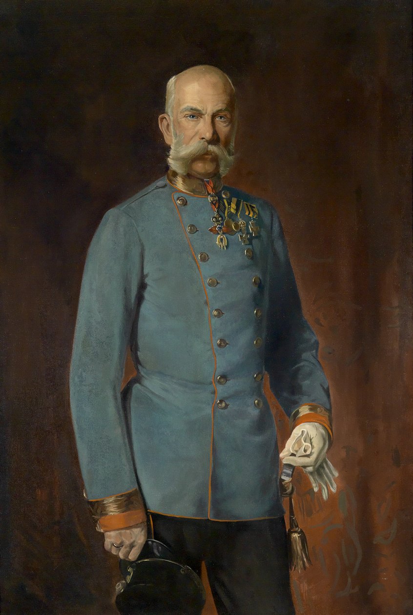 Portrait du vieil empereur en uniforme de feld-maréchal avec décoration d