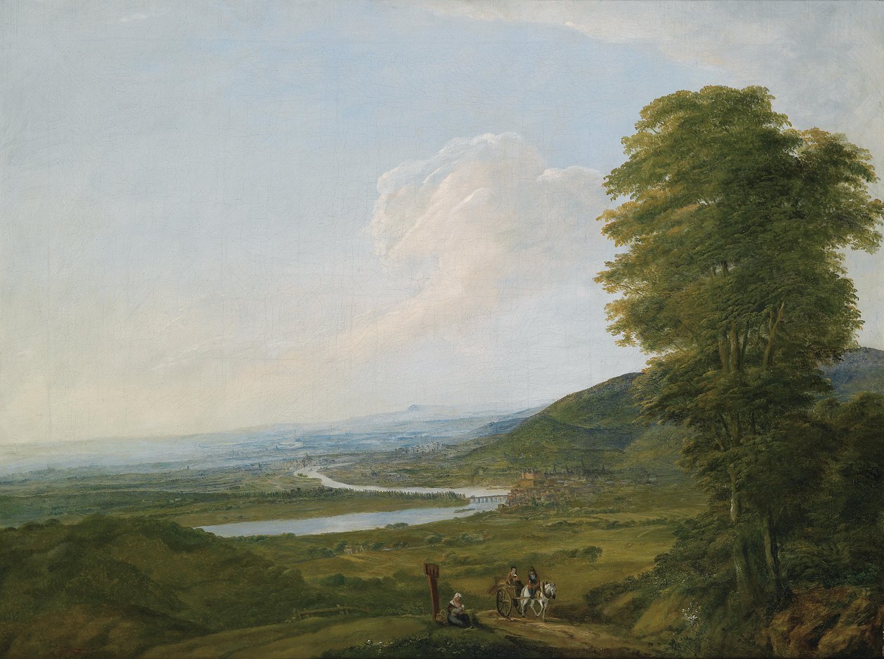 Panorama du Rhin près de Wiesbaden vers 1790 - Unbekannt Unbekannt