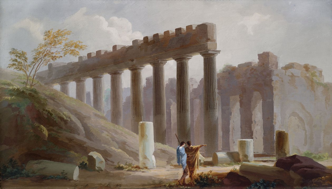 Paysage de ruines avec figures - Unbekannt Unbekannt