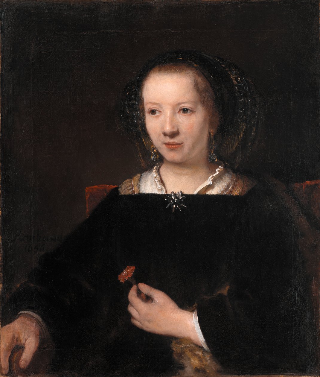 Jeune femme avec un œillet - Unbekannt Unbekannt