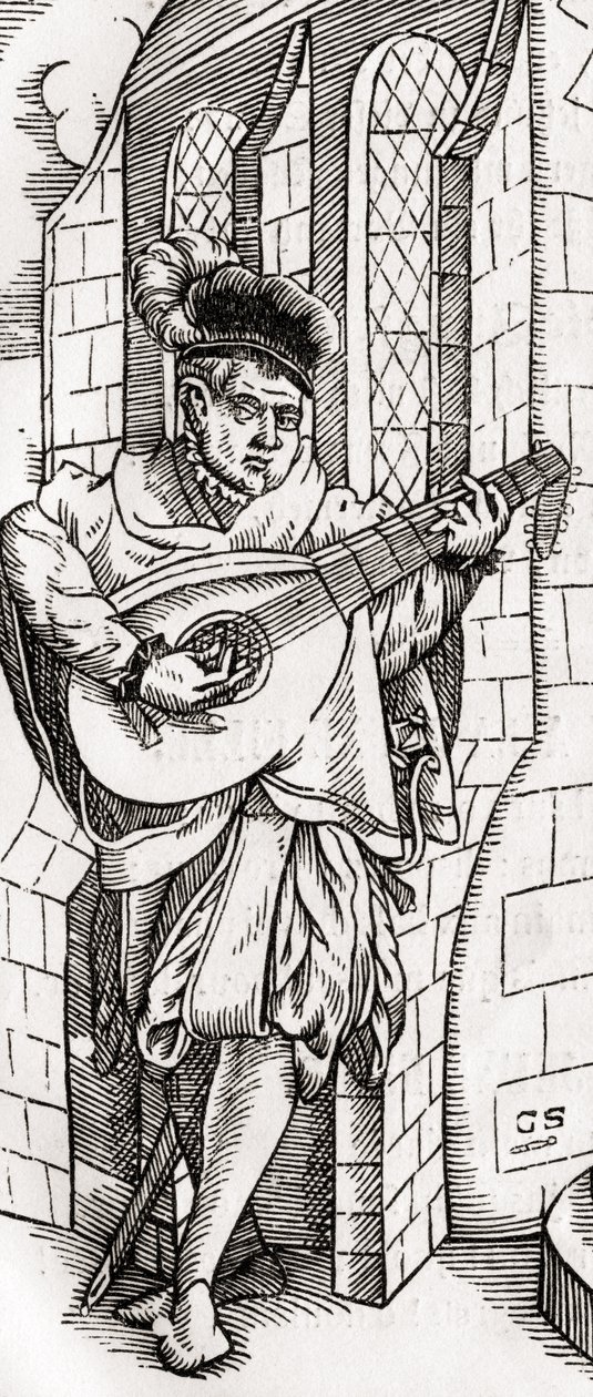 Un Troubadour, détail d
